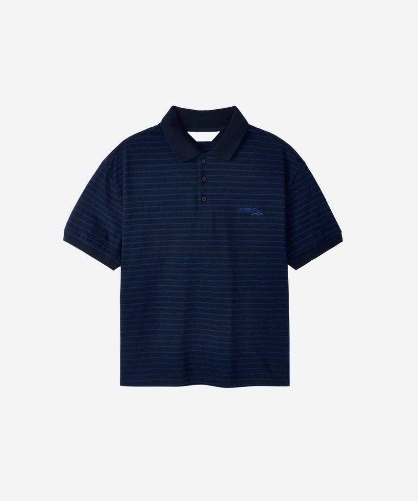 MOONSUN M.C Unisex, Classic Stripe Pk Tee / Navy