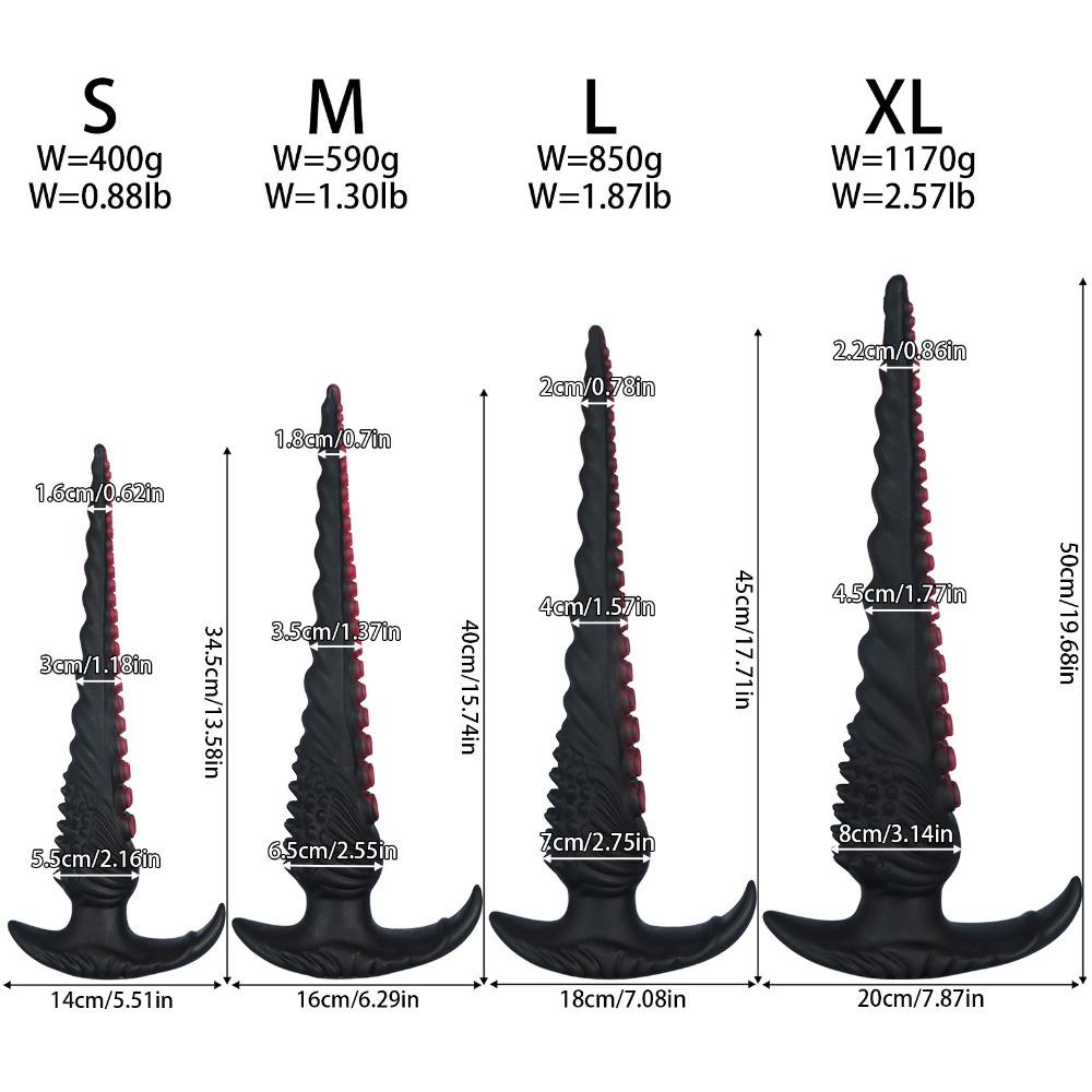 Extra Long Octopus Anal Plug - Wearable SM Toy with Alien Tentacles, Anal Whip Dildo for Unisex Rear Stimulation Adult Sex Toy