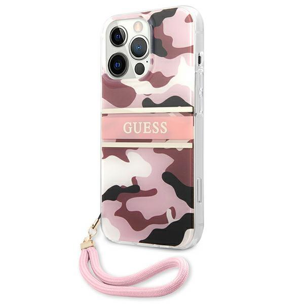 Guess Guhcp13Xkcabpi Iphone 13 Pro Max6,7 Różowy/Pink Hardcase Camo Strap Collection