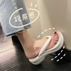 Fashion Thick Sole Wedges Flip Flops For Women Summer Clip  Platform Sandals Woman Non-slip Beach Slippers Girls Outdoor Slides