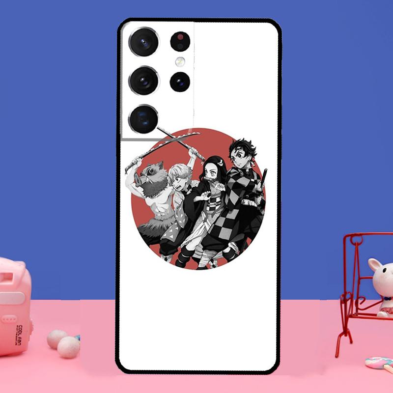 Etui Demon Slayer Kimetsu no Yaiba dla Samsunga Galaxy S21 S22 Ultra S20 FE S8 S9 S10 Note 10 Plus Note 20 Ultra Coque