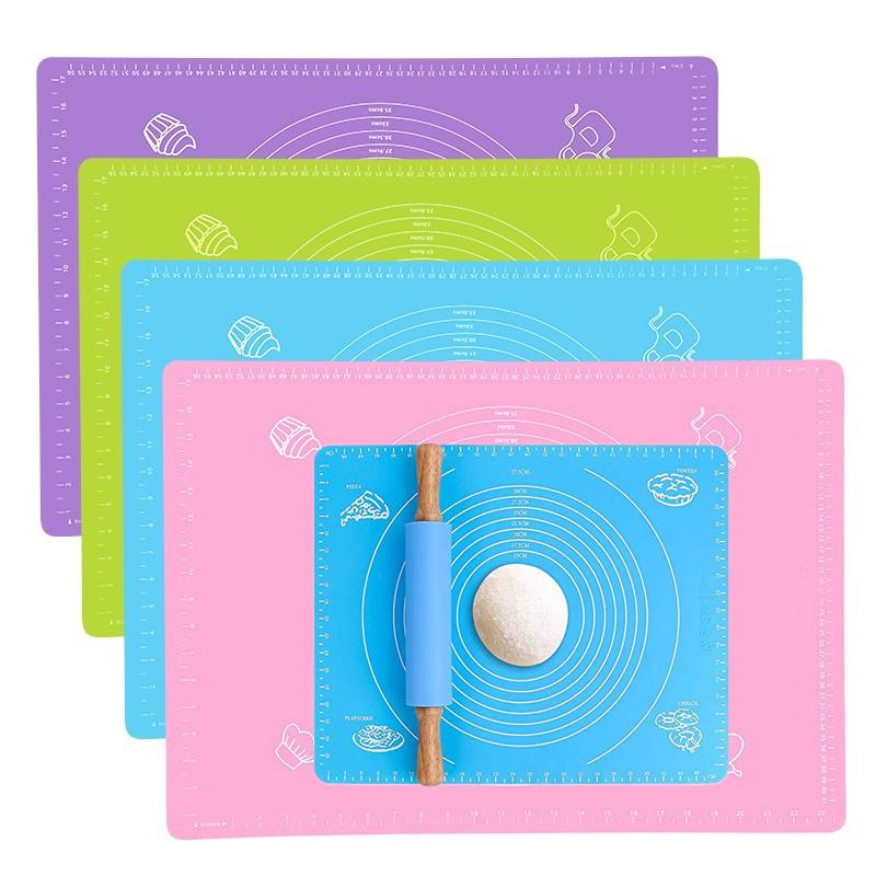 Pastry Pad, Non Stick Silicone Baking Square Pad, Pie Biscuit Easy to Clean, Kitchen Baking Table Pad, Cutting Boar