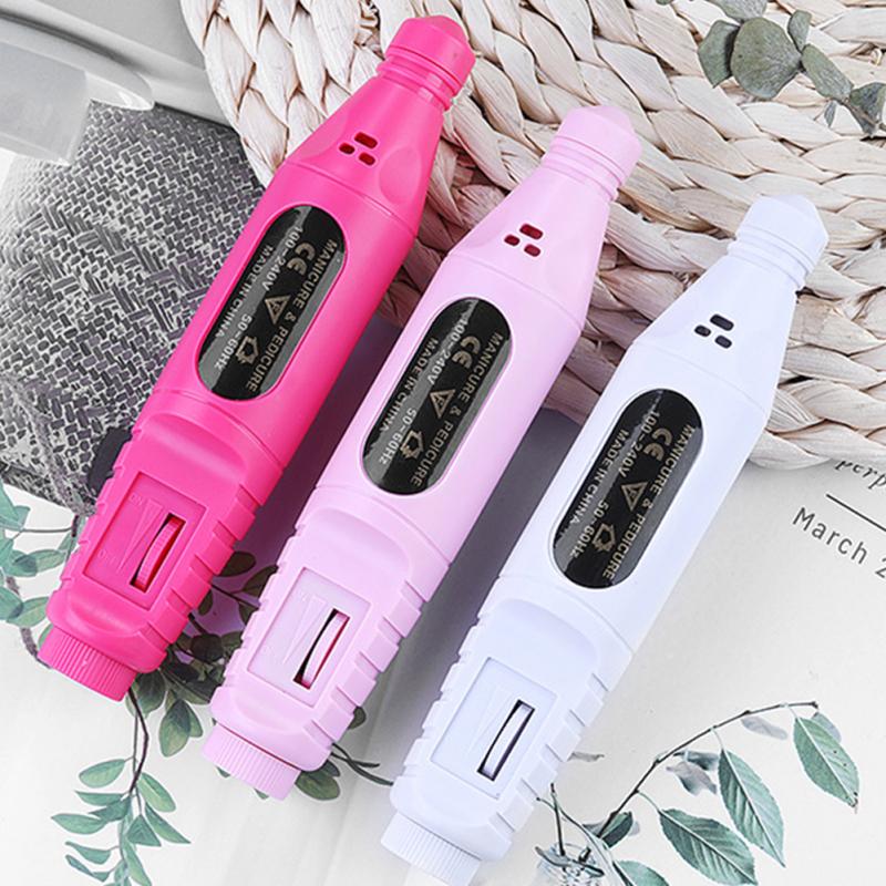USB Electric Nail Drill Pen + Grinding Head Wheel Manicure Machine Set Gel Remover Sanding Polishing