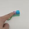 Pop Fidget Keychains Blue-Stress Relief Toys For Adults Desk Accessories Keychain With Rubber Bands