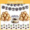 Birthday Theme Party Decor Suit Supplies Set Balloon Caketopper Banner