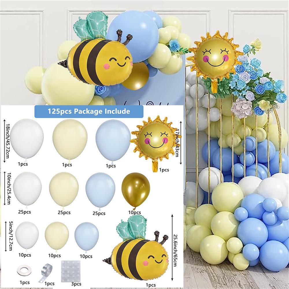 

125PCS Bee Balloon Garland Arch Set Wedding Birthday Party Anniversary Graduation Easter Indoor and Outdoor Decoration Other