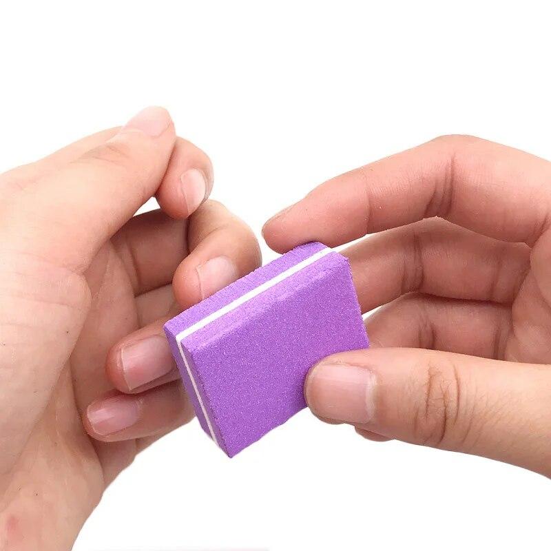 50pcs Double Sided Mini Nail File Block Sanding And Polishing Nail Care Tools Nail Care Filesanding And Polishing Nail File