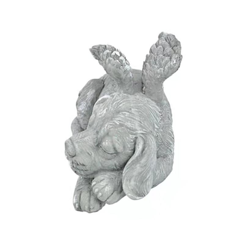 1 Pcs Resin Angel Dog Cat Statue Garden Decor Puppy Tombstone Sculpture Ornaments Gifts for Yard Home Decoration