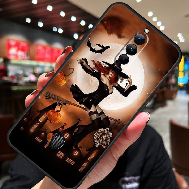 Halloween Moon Witch Horror Case For ZTE Nubia Red Magic 10S 10 8 9 8S 9S 11 Pro Plus 10 Air 5G 6R 6 7 6S 7S Pro Cover