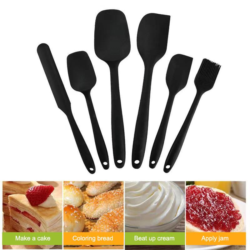 6 Pcs 5 Pcs Kitchen Baking Tool Set Silicone Oil Brush Spoon Knife Spatulas Kitchenware Bakewares