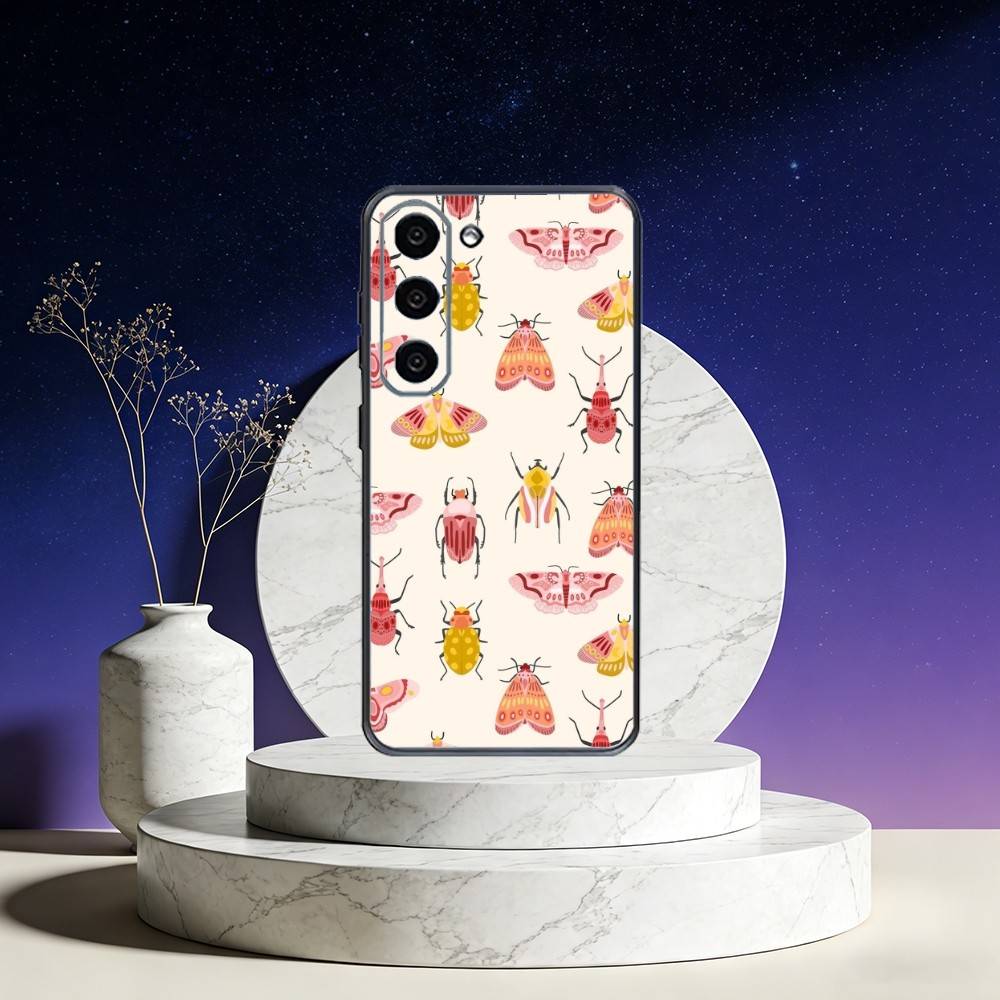 B-Biology Art Insects Bugs Phone Case For Samsung Galaxy A73,A72,A71,A70,A53,A52,A51,Others Soft Black Cover