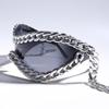 New Luxury Metal Chain Frame Sunglasses Large Frame Cool Style Women Sunglasses All Matching Metal Chain Decoration
