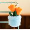Simulation Healing Plants Tulip Flowers Plush Pendant Cake Keychain Push Gift Wedding Souvenir