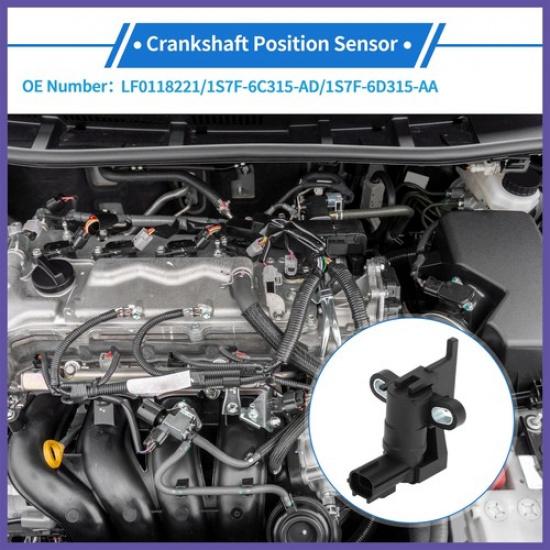Crankshaft Position Sensor for Mazda 6 2.3 3.0 2003-2005 LF0118221 1 Pc Black