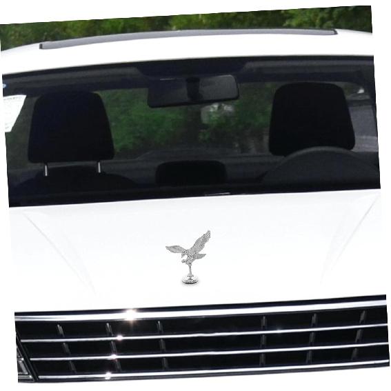 HEALLILY Metal Eagle Car Hood Ornament Truck Sturdy Auto Decor Accessory Easy Install Car Logo Sticker for SUV