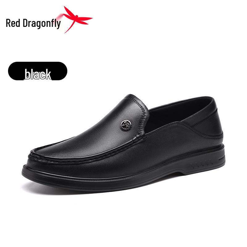 Red Dragonfly Men s Summer Slip-on Leather Moccasins - Casual & Genuine Driving Shoes Size 39