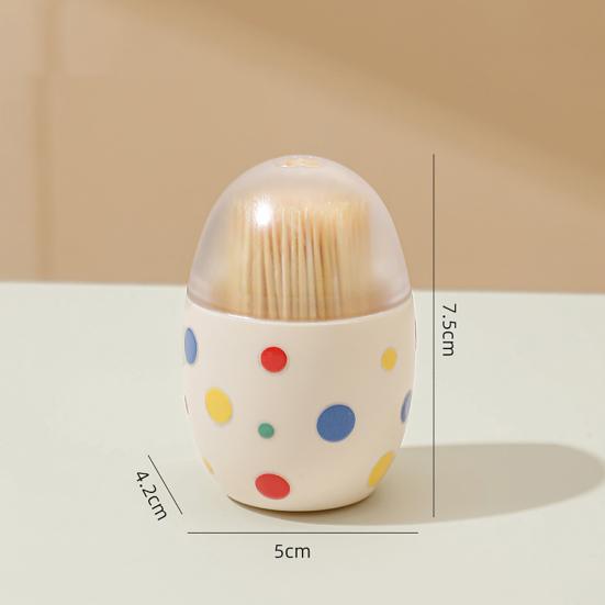 Magnetic Toothpick Box Cartoon Dog Dot Pattern Toothpick Holder Dispenser Fridge Magnet Dust-proof Kitchen Toothpick Organizer Container