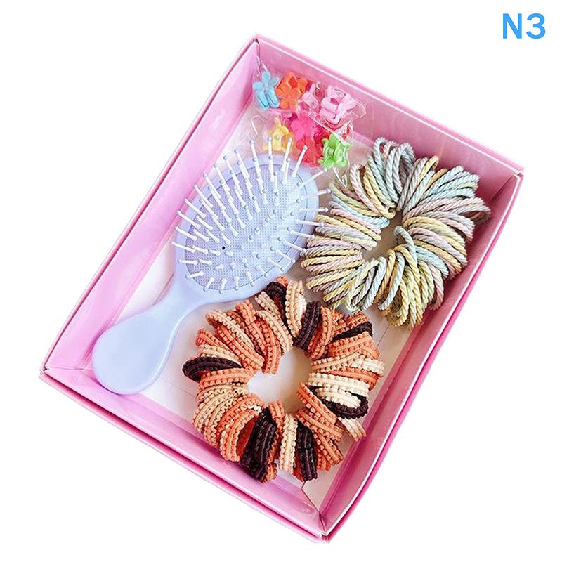 Colorful Hair Accessories Set For Children With Comb Rope Side Clip For School Kids Theme Event Dressingup Hair For Todd