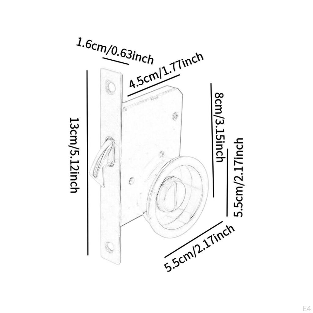Türschloss Beschläge Knauf Zimmertürriegel Verschleißfest Rund Privatsphäre für Eingang Badezimmer Tor
