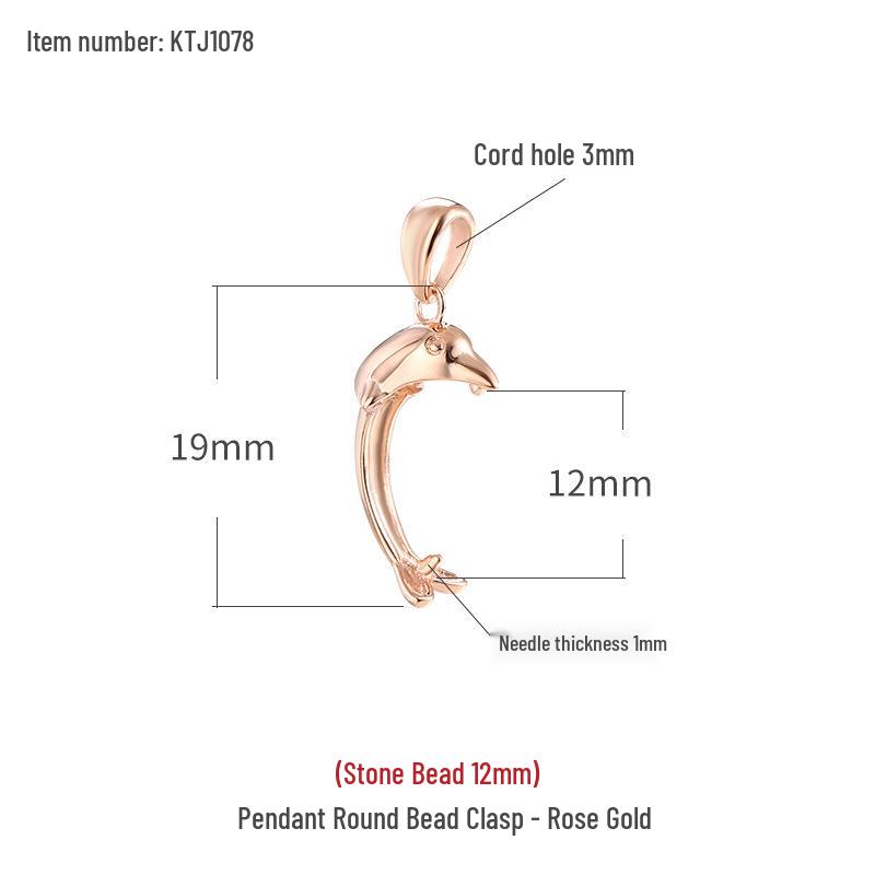 

Dolphin Style Rotating Clip 925 Sterling Silver Pendant Bail for DIY Jewelry 925 Sterling Silver