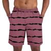 Herren Freizeit Trend gestreifte bedruckte kurze Hose - Leichte und atmungsaktive Herren Sportshorts