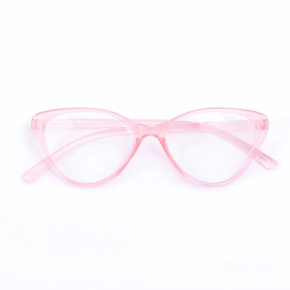 Neue Cat-Eye-Dreieckrahmen-Anti-Blaulicht-Brille Klassische Herren-Damen-Lesebrille Retro-Dreieckrahmen Transparente Brille