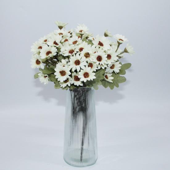 Artificial Mums Realistic Fake Fall Flowers UV Resistant Faux Chrysanthemums for Indoor Flower Arrangement Balcony Outdoor Porch Decor