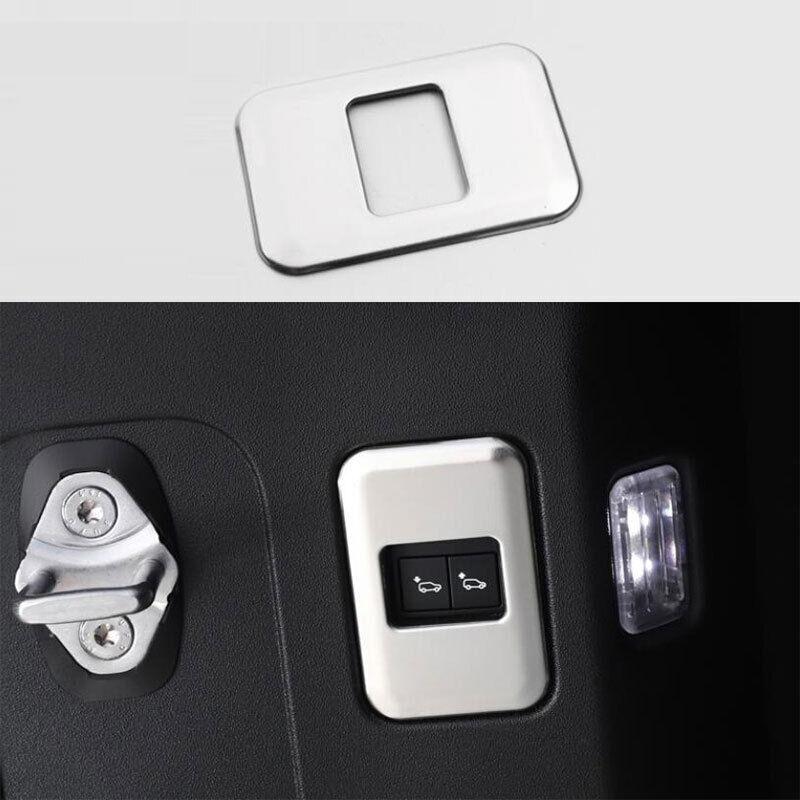 Silver Steel Trunk Chassis Lifting Button Frame Cover For Defender 110 -