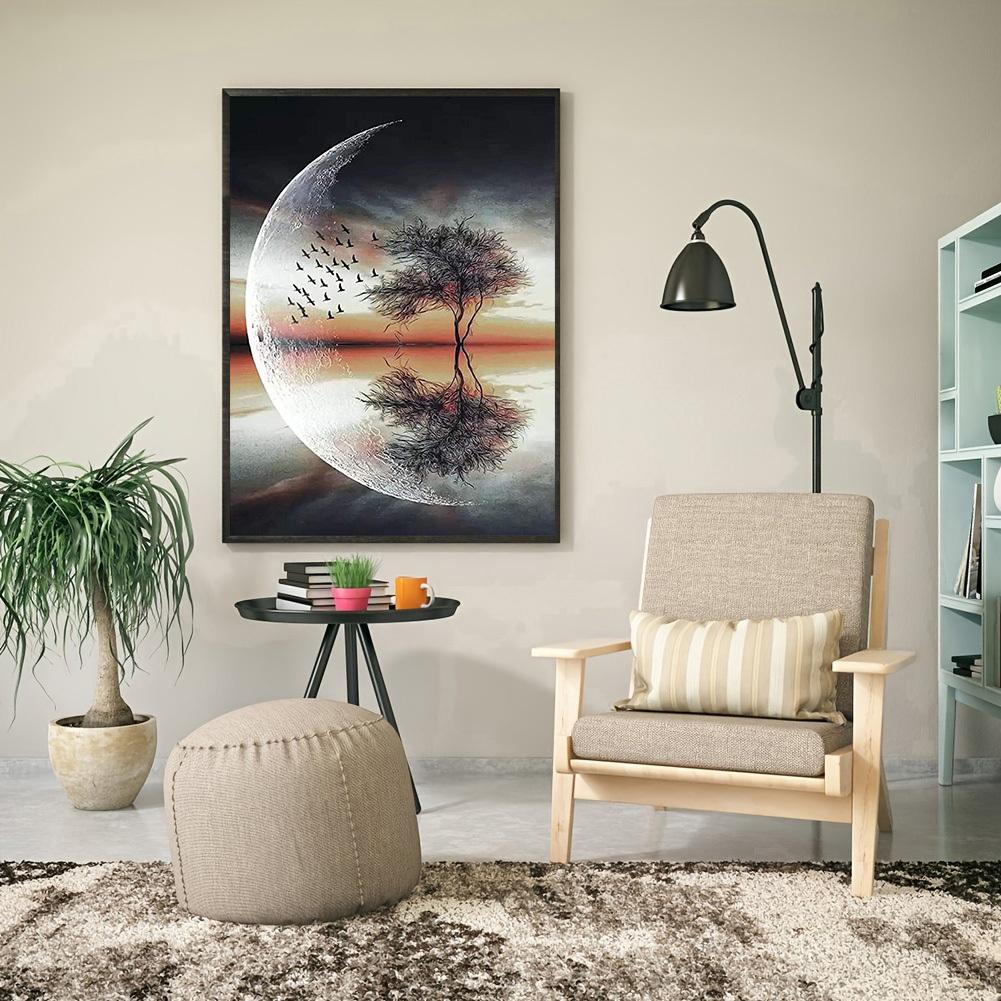 Sada 5D DIY diamantového malování Moon Cross Stitch Kit Mozaika Diamantové vyšívání Růže plné kulaté/čtvercové vrtačky Domácí dekorace