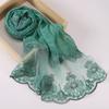 Neue Designer Spitze Schal Damen Luxus Hijabs Für Frau Bandana Schal Schleier Komfort Tragen Pailletten Stickerei Schals Wickel Hijabs