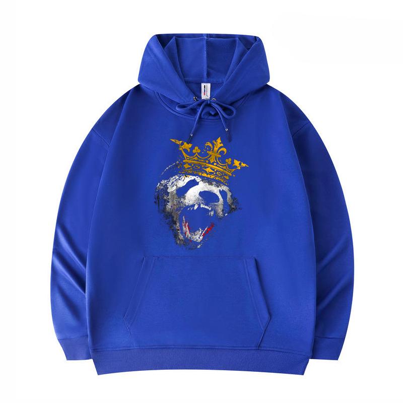 

Men s Hoodies King Panda Print Funny Harajuku Style Twill imitation cotton Hoodies