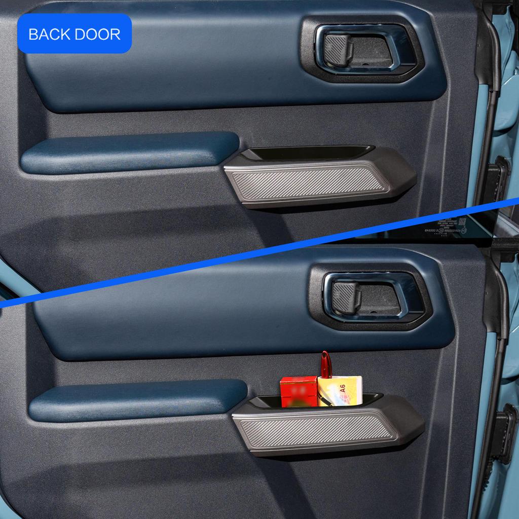 For Ford Bronco 2025 2025 (4 Door) Front Rear Door Handle Storage Box Accessories Car Side Door Holder Tray Organizer 4pcs