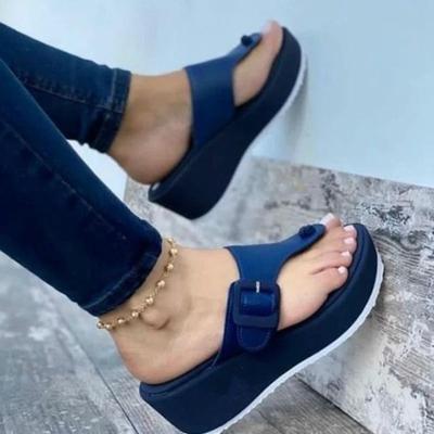 Sandali Infradito Donna Taglie Forti Nuovi Zeppa Scarpe Casual