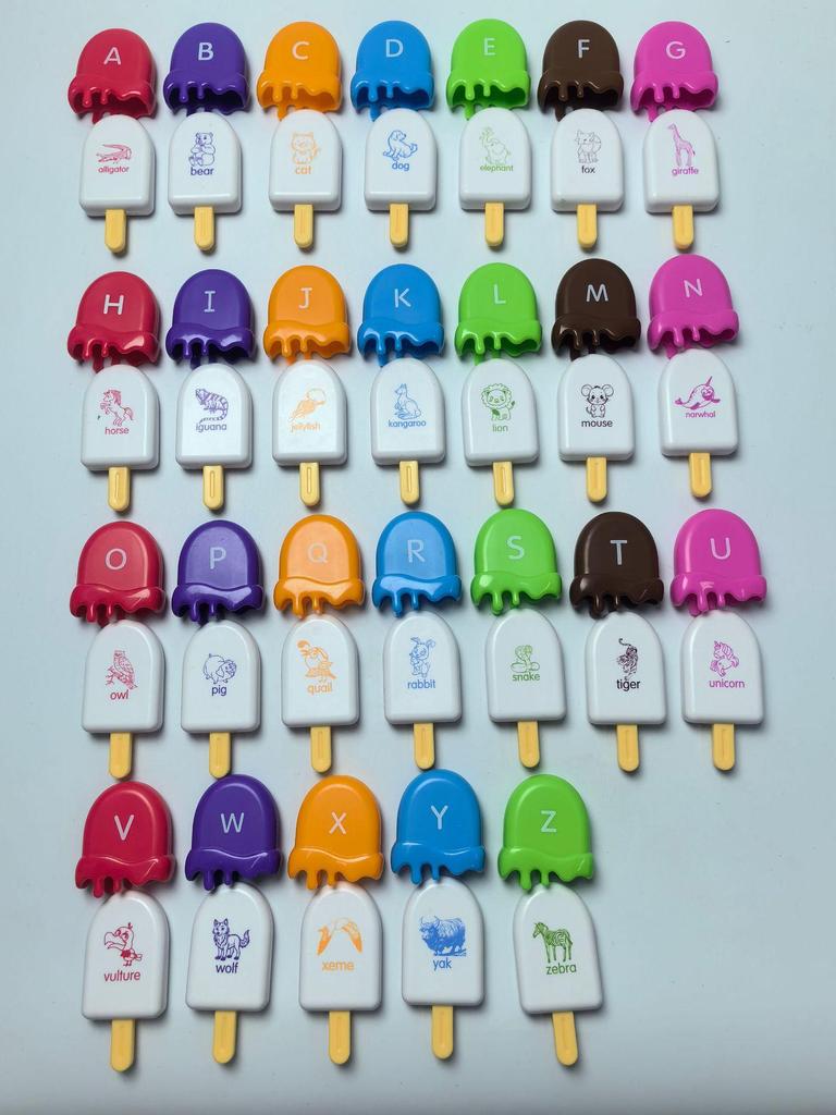Montessori Ice Cream Letter Matching Toy - Color & Word Recognition for Early Education Kids