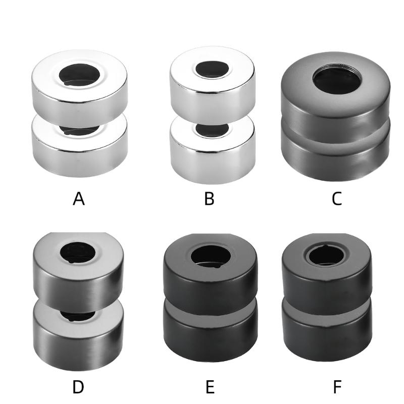 2Pcs Round Shower Faucet Cover Stainless Steel Faucet Decorative Cover Shower Raised Pipe Cover Easy to Install