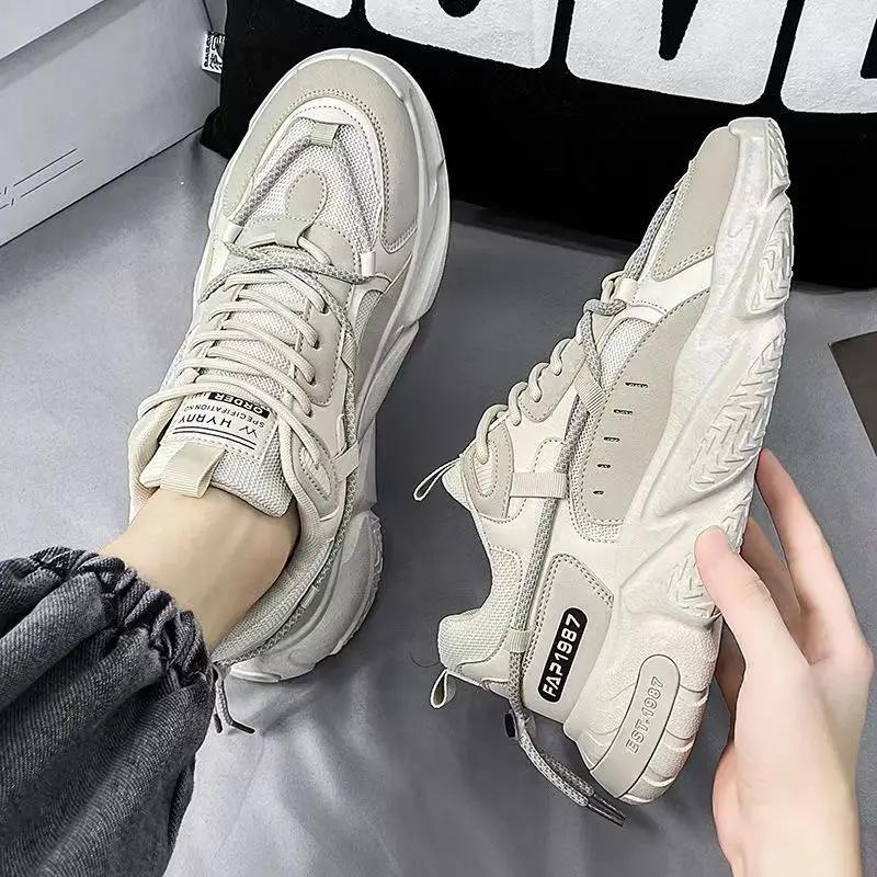 Spring/Summer New Mesh Breathable Men's Shoes Versatile Trendy Sports Running Casual Little White Shoes