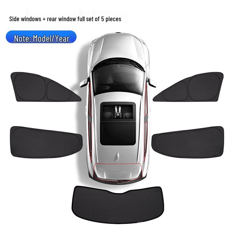 Xiaopeng Car Sunshade: Full-Car, Non-Transparent, Side-Window Coverage.