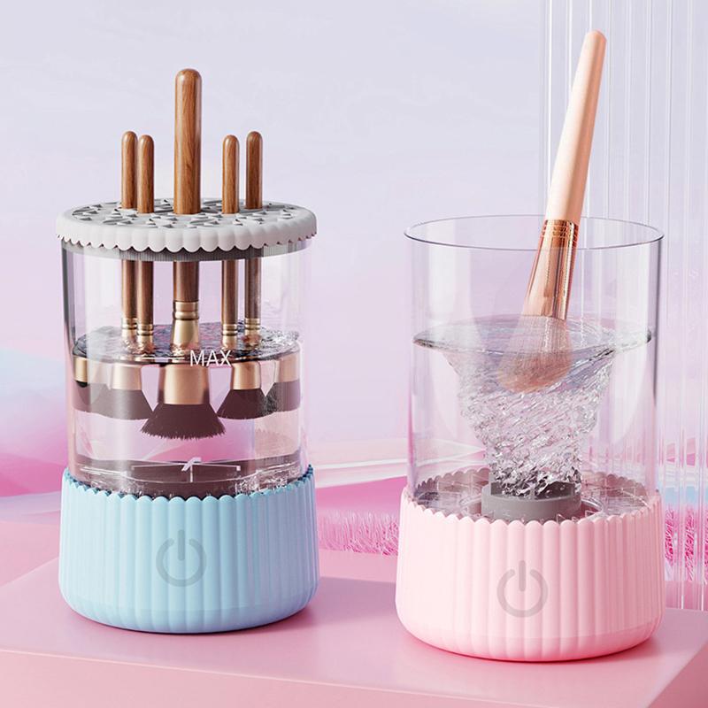 USB Electric Makeup Brush Cleaner Portable 3 In 1 Makeup Brushes Drying Rack Lazy Cleaning Brush Washer Machine Quick Dry Tool