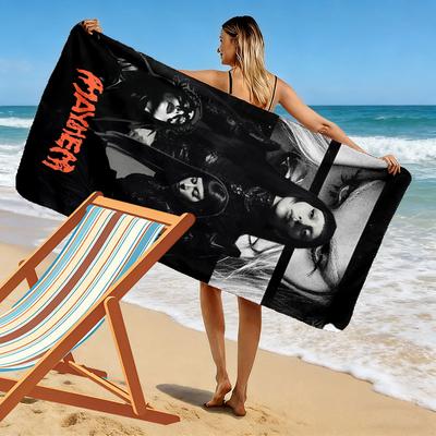 Lady Gaga Glam Print Beach Towel, Large Soft Quick Dry Towel for Beach Camping Swimming