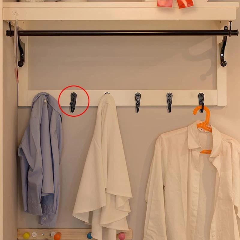 10 Stück Retro Wandhaken Kleiderbügel Tür Wandmontiert Mantel mit Schrauben Saugkraft Schwerlastregal für Küchen- Badezimmerzubehör