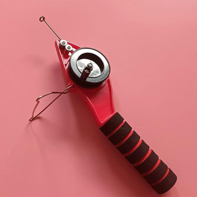 Portable Ice Fishing Rod Compact 30cm Foldable Design With Reel Holder Line ABS For Winter Outdoor Angling
