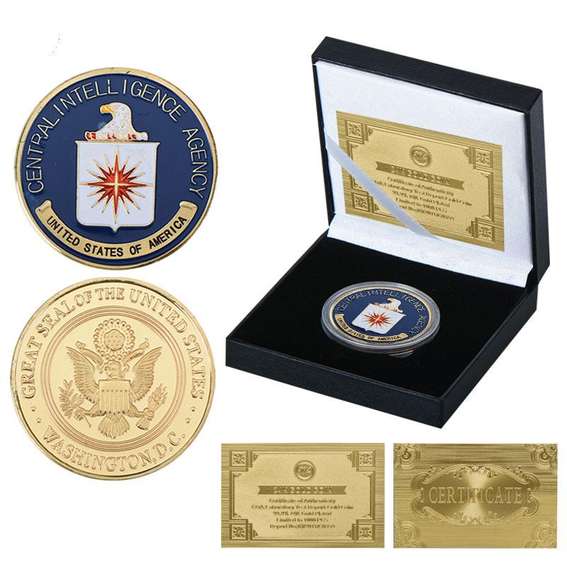 Gold Plated Cartoon Commemorative Gold Coin Craft Metal Enamel Badge Collection Coin Gift Box Set