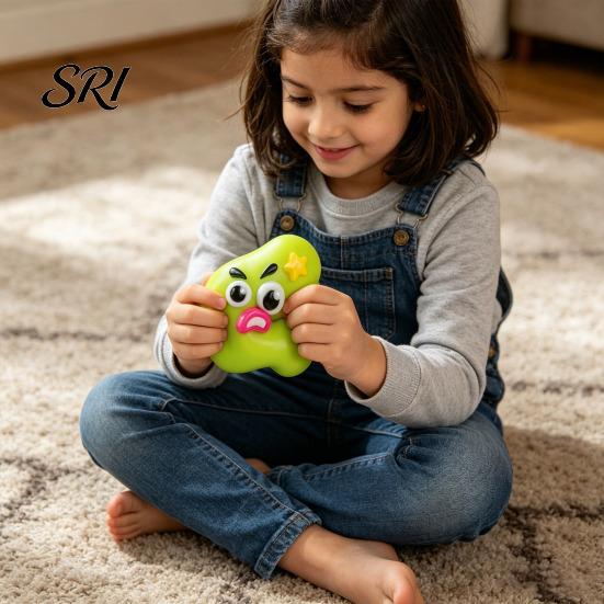 Cartoon Expression Squeeze Toy 2Pcs Dog Face Stress Relief Fidget Anti-stress Slow Rising Home Office Worker Anxiety Reduction Ball Decompression