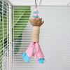 Parrot Chewing Toy Natural Pith Ball And Paper Rope Bite Resistant Bird Cage Enrichment For Small Medium Bird Cockatiel Lovebird