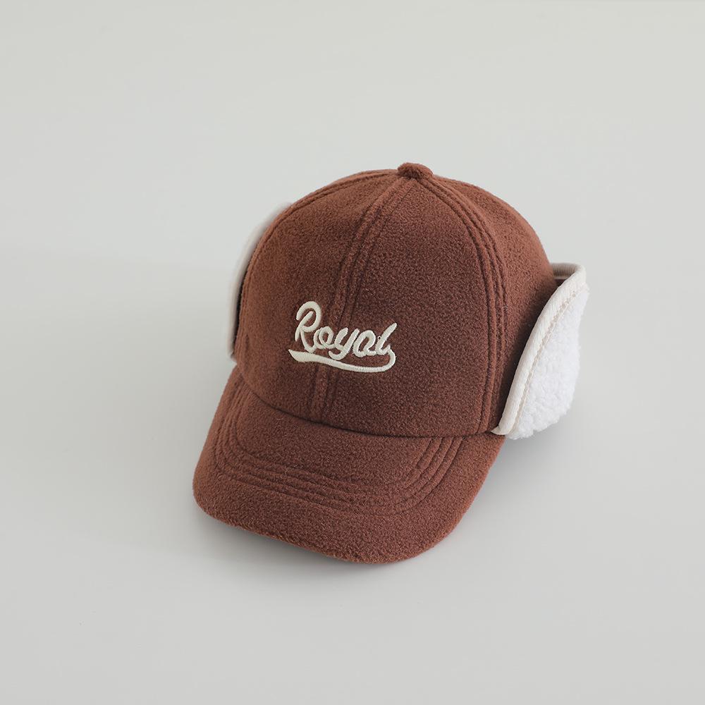 Kinder Herbst/Winter Lammwolle Baseballkappe mit Ohrenschutz