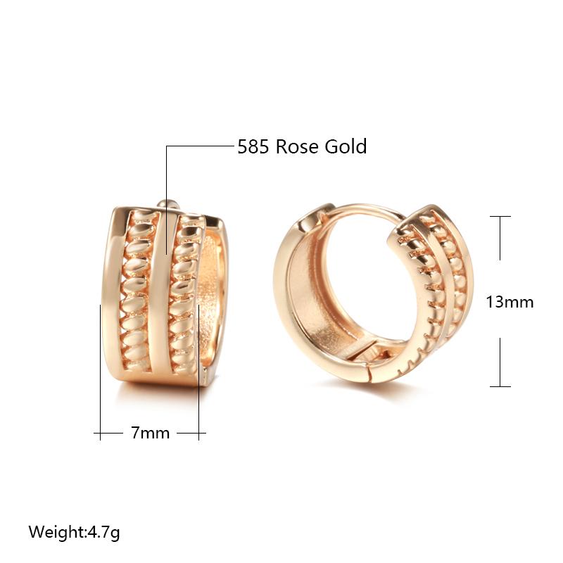 Fashion Glossy Dangle Earrings  Rose Gold Minimalist Style Earrings For Women High Quality Daily Fine Jewelry
