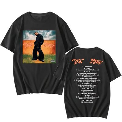 New 2025 Album DON KBRN Tshirts Singer Eladio Carrión T-shirt Round Neck Male T Shirt Hip Hop Unisex Streetwear Men Tees