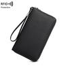 Genuine Leather RFID Anti-theft Long Wallet with Multi-card Slots and Large Capacity