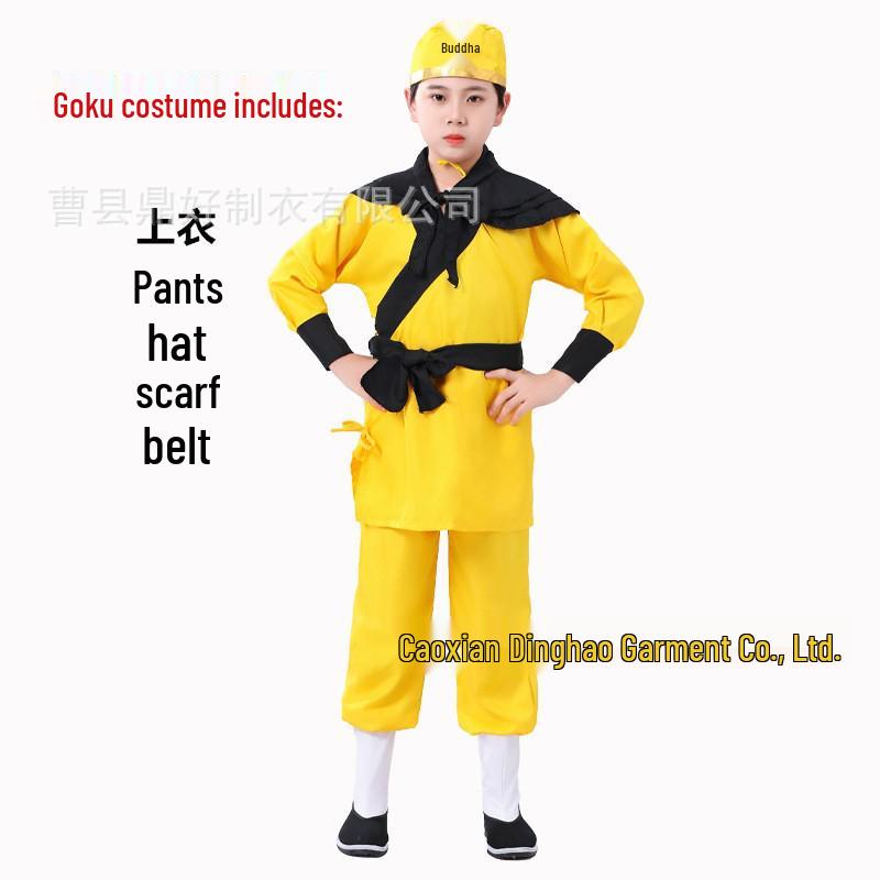 Sun Wukong Journey to the West Full Cosplay Set: Costume, Mask, Golden Cudgel, Props, Shoes & Socks 180cm