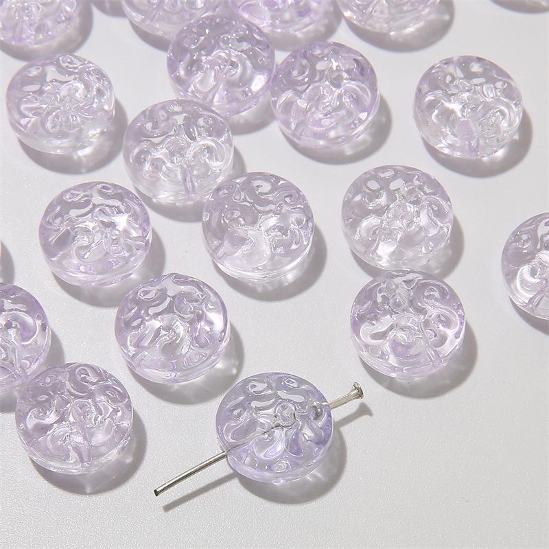 Transparent Two-Color Meander Glass Beads for DIY Bracelet Making